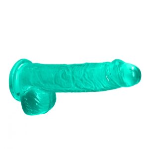 6 / 15 cm Realistic Dildo With Balls   Turquoise
