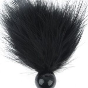 Tickler with Ball Black – Czarne Piórko do Zmysłowej Stymulacji