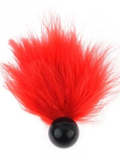 Tickler with Ball Red – Czerwone Piórko do Zmysłowej Stymulacji