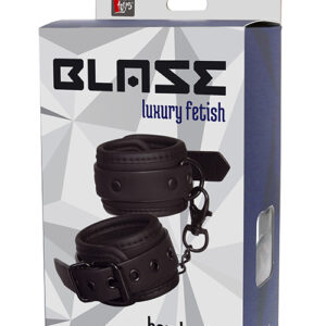 Blaze Handcuff Black – Stylowe czarne kajdanki na nadgarstki z neoprenowym wnętrzem