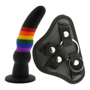 Kolorowy Strap-on Pride - Niezapomniane doznania i stylowa rozkosz!