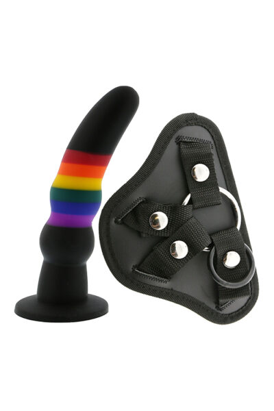 Kolorowy Strap-on Pride - Niezapomniane doznania i stylowa rozkosz!