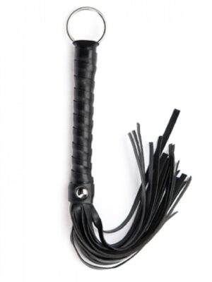 Black Mini Flogger – Kompaktowy Czarny Flogger do Gry Wstępnej i BDSM