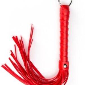 Red Mini Flogger – Kompaktowy Czerwony Flogger do Gry Wstępnej i BDSM