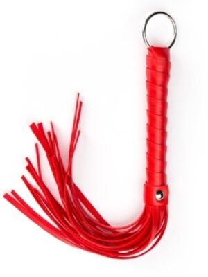 Red Mini Flogger – Kompaktowy Czerwony Flogger do Gry Wstępnej i BDSM