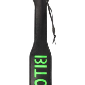 Bitch Paddle Glow in the Dark – Czarna Paletka z Neonowozielonym Świecącym Napisem
