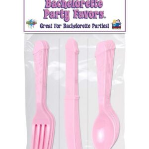 B.P. Pecker Party Utensils   Pink