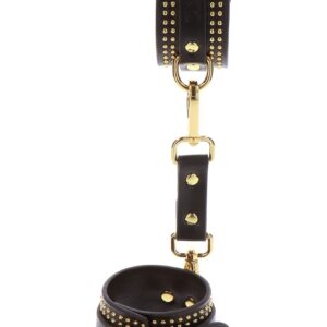 Studded Ankle Cuffs Set Black – Czarne kajdanki na kostki z ćwiekami