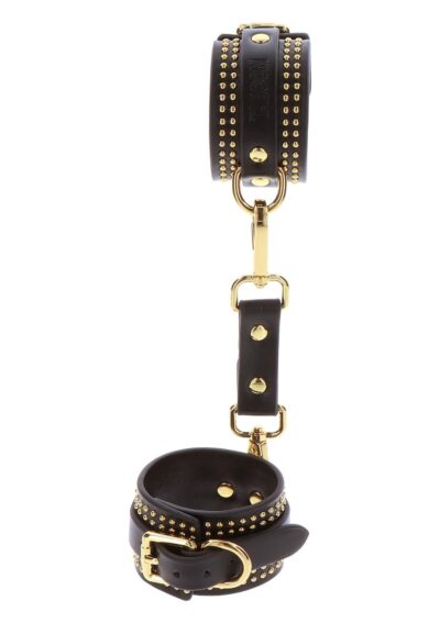 Studded Ankle Cuffs Set Black – Czarne kajdanki na kostki z ćwiekami