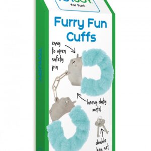 Furry Fun Cuffs Aqua – Niebiesko-turkusowe kajdanki z miękkim futerkiem do zmysłowych zabaw