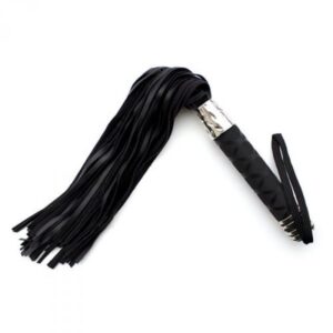 Pejcz Frusta a Frange Hard Whip Black – Czarny Skórzany Pejcz BDSM