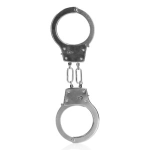 Metal Hand Cuffs Silver – Srebrne metalowe kajdanki z podwójnym zamkiem | Akcesoria BDSM
