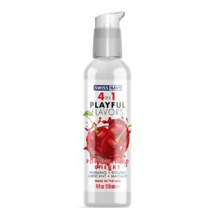 4 In 1 Lubricant with Poppin Wild Cherry Flavor   4 fl oz / 118 ml