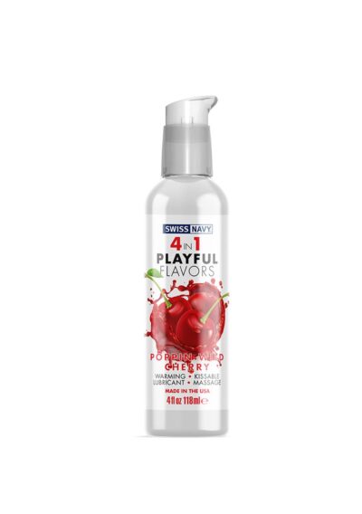 4 In 1 Lubricant with Poppin Wild Cherry Flavor   4 fl oz / 118 ml