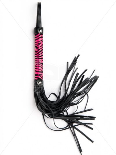 Purple Small Leopard Flogger – Fioletowy Pejcz BDSM z Motywem Pantery