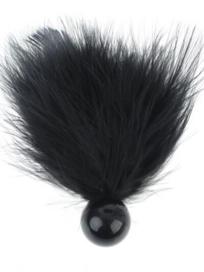 Tickler with Ball Black – Czarne Piórko do Zmysłowej Stymulacji