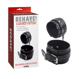 Be Good Ankle Cuffs Black – Skórzane Kajdanki na Kostki