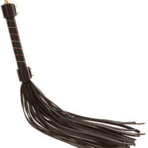 Studded Whip Black – Czarny Pejcz z Ćwiekami z Wegańskiej Skóry