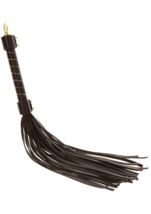 Studded Whip Black – Czarny Pejcz z Ćwiekami z Wegańskiej Skóry