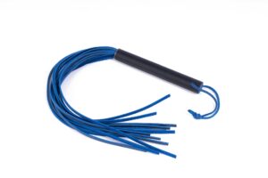 Pejcz Flogger Crazy Horse Blue – Elegancki Pejcz ze Skóry Naturalnej w Kolorze Niebieskim