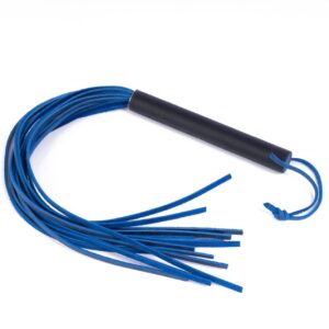 Pejcz Flogger Crazy Horse Blue – Elegancki Pejcz ze Skóry Naturalnej w Kolorze Niebieskim