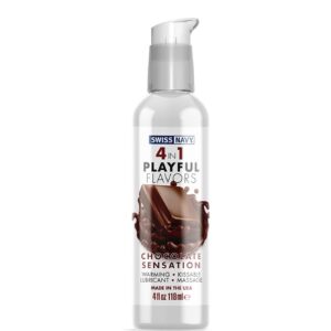 4 In 1 Lubricant with Chocolate Sensation Flavor   4 fl oz / 118 ml