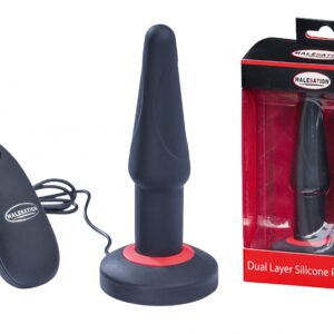 Intensywna stymulacja prostaty - Korek analny MALESATION Dual Layer Silicone Plug Vibe S