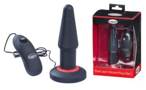 Wibrujący korek analny MALESATION Dual Layer Silicone Plug Vibe L - Intensywna stymulacja prostaty i niezapomniane doznania
