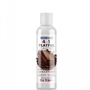 4 In 1 Lubricant with Chocolate Sensation Flavor   1 fl oz / 30 ml