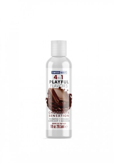 4 In 1 Lubricant with Chocolate Sensation Flavor   1 fl oz / 30 ml