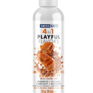 4 In 1 Lubricant with Salted Caramel Delight Flavor   1 fl oz / 30 ml