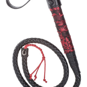 Scandal Bull Whip Black – Długi Skórzany Bicz BDSM