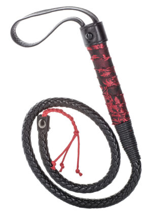 Scandal Bull Whip Black – Długi Skórzany Bicz BDSM