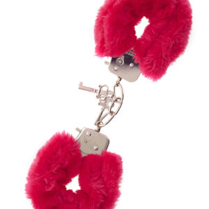 Dream Toys Handcuffs with Plush Red – Czerwone kajdanki z miękkim futerkiem dla par