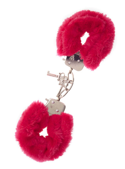 Dream Toys Handcuffs with Plush Red – Czerwone kajdanki z miękkim futerkiem dla par
