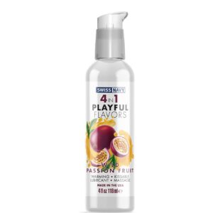 4 In 1 Lubricant with Wild Passion Fruit Flavor   4 fl oz / 118 ml