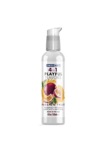 4 In 1 Lubricant with Wild Passion Fruit Flavor   4 fl oz / 118 ml