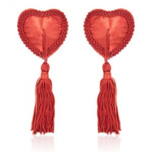 Bielizna Heart Nipples Tassels RED