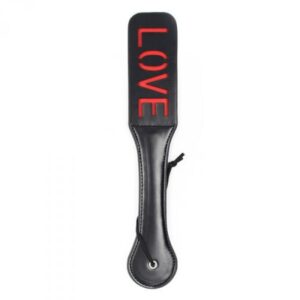 Pejcz Paletta Doppia Double Spank Paddle Love Black – Czarna Podwójna Packa
