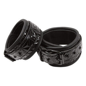 Wrist Cuffs Black – Czarne kajdanki na nadgarstki z miękkim wykończeniem