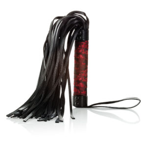 Scandal Flogger With Tag Black – Czarny Pejcz BDSM