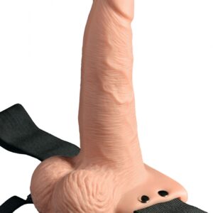 6inch Hollow Strap On Remote Light skin tone