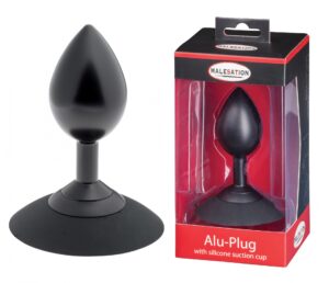 Alu-Plug - Elegancki korek analny z przyssawką do stymulacji prostaty