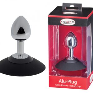 MALESATION Alu-Plug with suction cup small - Ekskluzywny korek analny dla intensywnych doznań