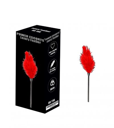 Luxury Feather Red – Luksusowa Czerwona Pieszczotka z Miękkich Piór