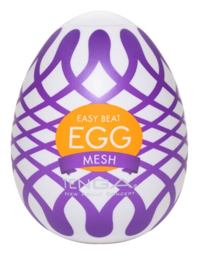 Kompaktowy masturbator jednorazowego użytku Egg Mesh marki Tenga - intensywna rozkosz w Twojej dłoni!