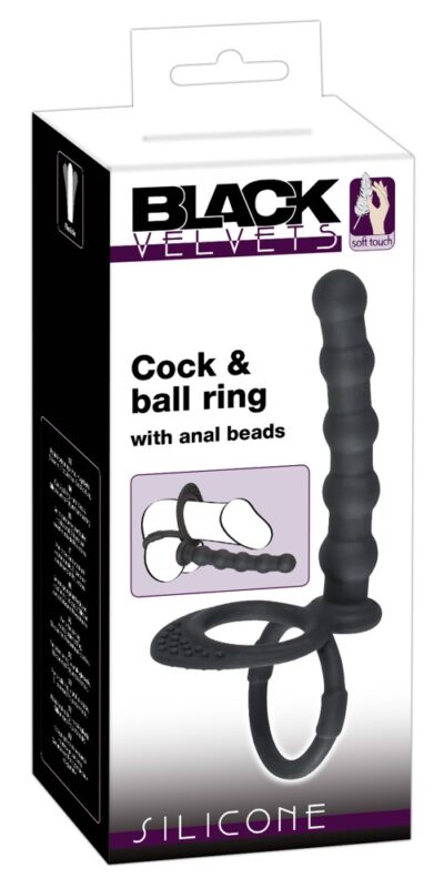 Pierścień penisa/jądra z analnym dildo - Podwójna przyjemność dla intensywnych doznań!