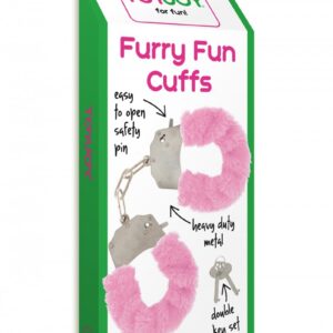 Furry Fun Cuffs Pink – Różowe kajdanki z miękkim futerkiem do zmysłowych zabaw