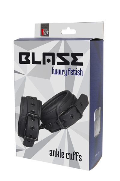 Blaze Ankle Cuff Black – Stylowe czarne kajdanki na kostki z neoprenowym wnętrzem