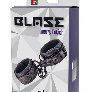 Blaze Ankle Cuff Purple – Stylowe fioletowe kajdanki na kostki z neoprenowym wnętrzem